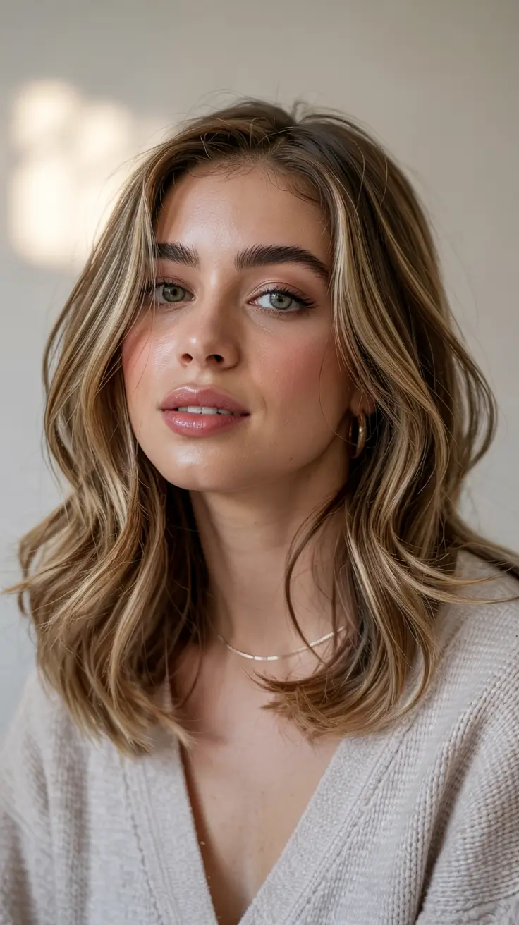 fall hair color for blondes balayage Textured Shoulder-Length with Soft Balayage