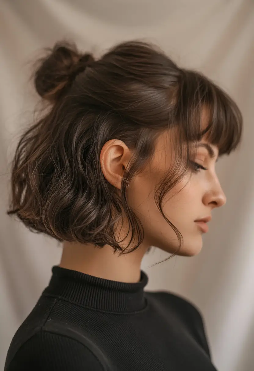 fall-bob-haircut-French-Inspired-Curled-Bob-With-Baby-Fringe