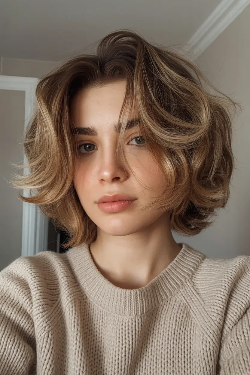 fall-bob-haircut-Blown-Out-Curtain-Bob-in-Butterscotch-Blonde