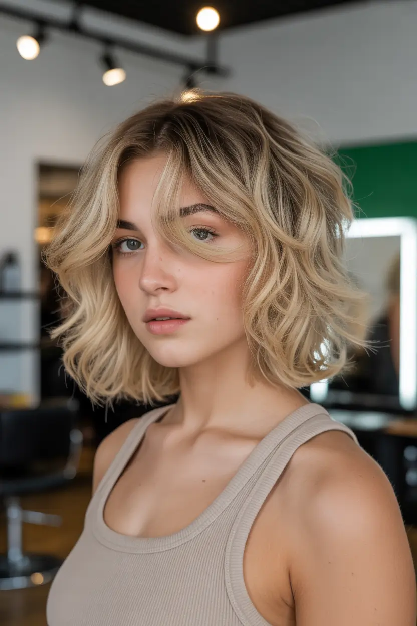 fall-bob-haircut-voluminous-waves-curtain-bangs