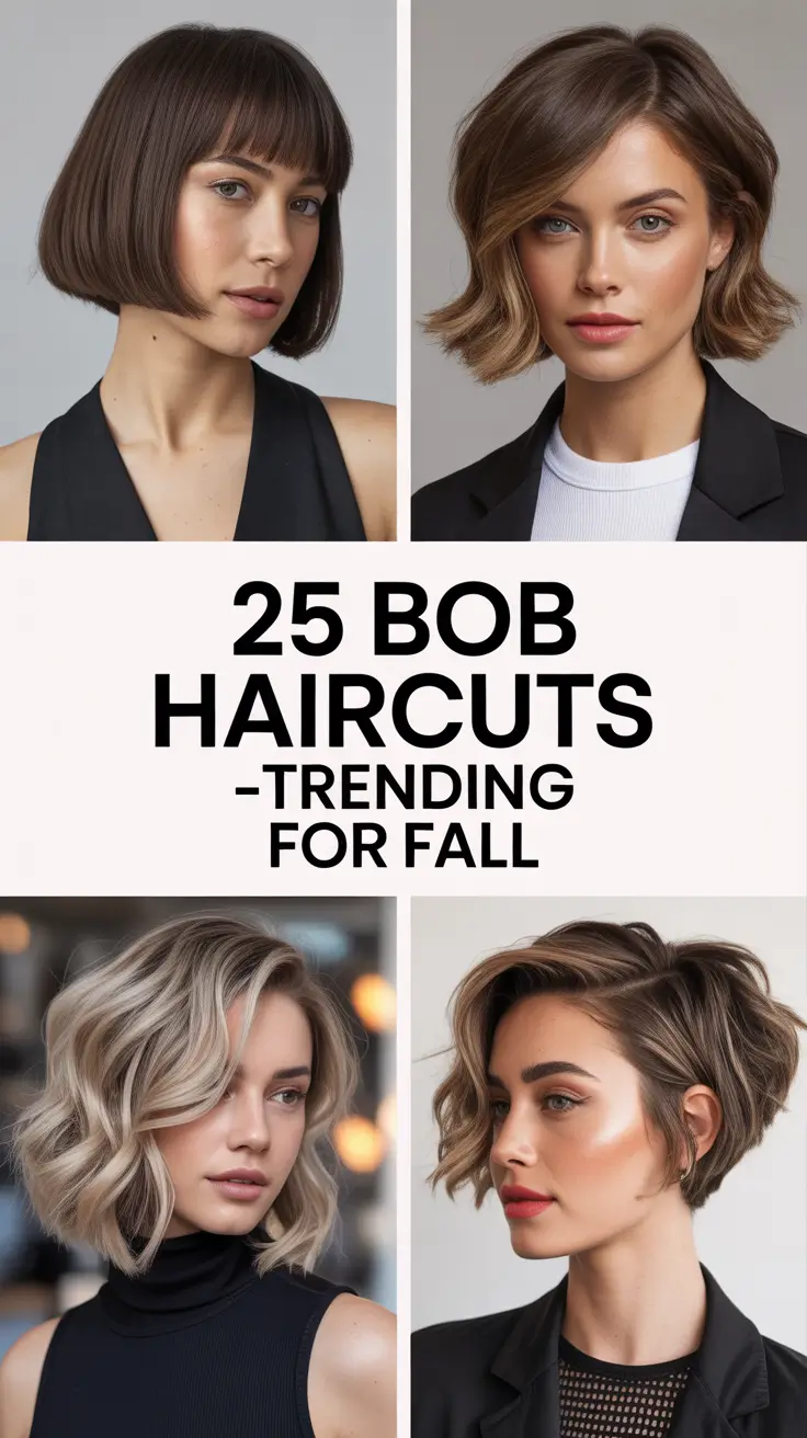 Bob Haircuts — Trending for Fall 2025: Fresh Cuts, Cozy Vibes, and Rich Autumn Colors