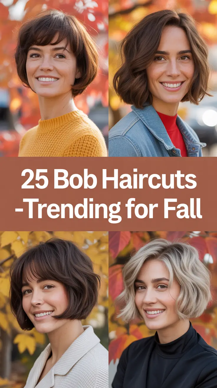 Bob Haircuts — Trending for Fall 2025: Fresh Cuts, Cozy Vibes, and Rich Autumn Colors