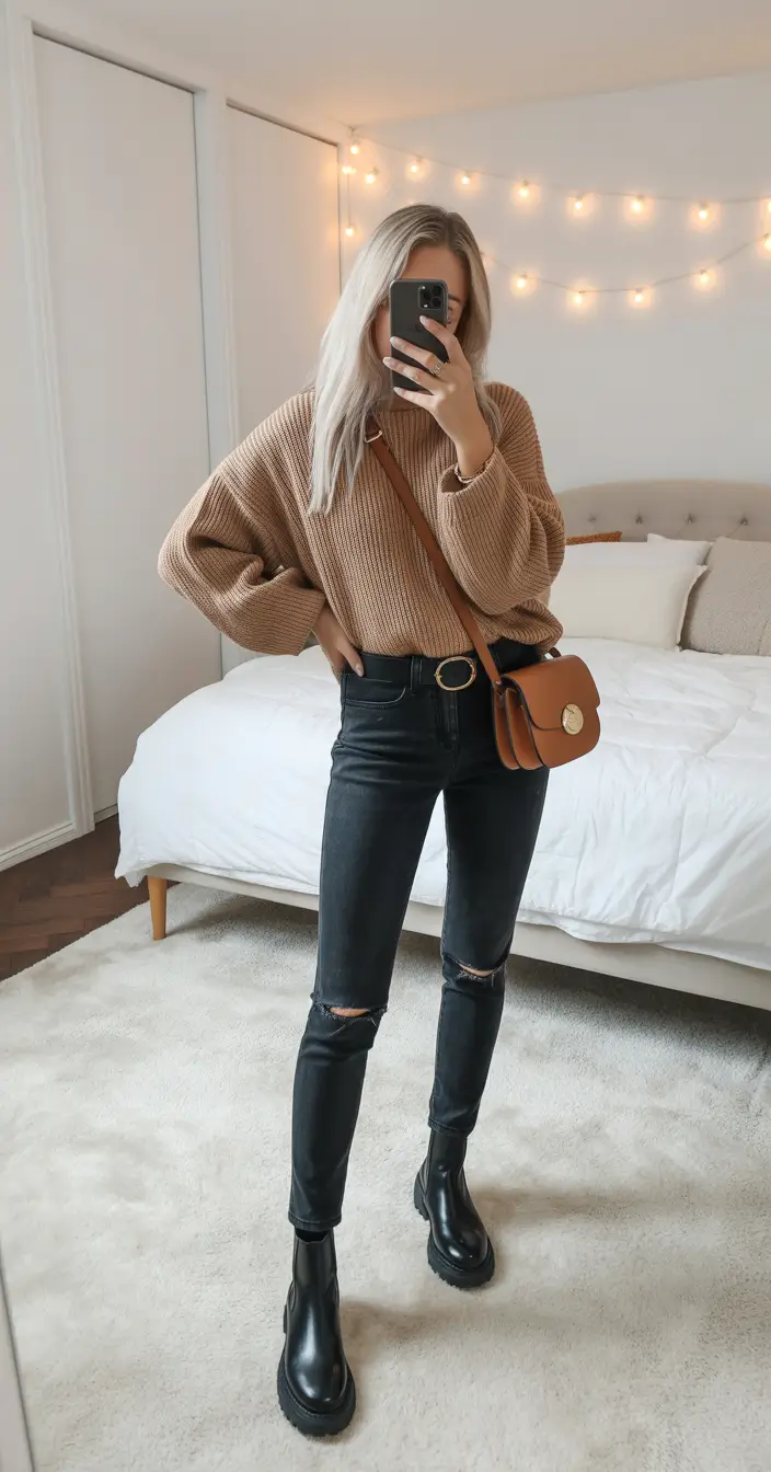 mom outfits for fall family pictures The Moody Neutrals Power Move