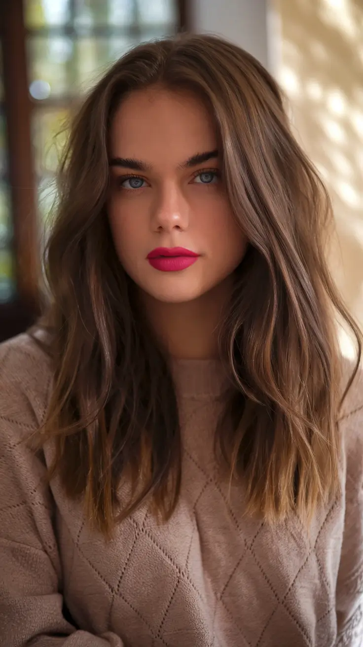 haircuts Soft Lived-In Layers with Chocolate Mocha Shine