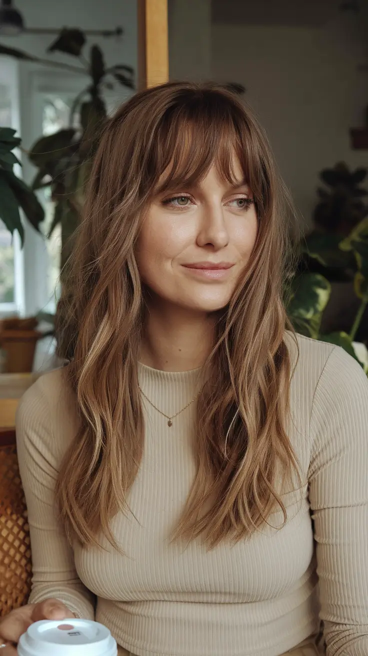 haircuts Long Layers with Wispy Fringe