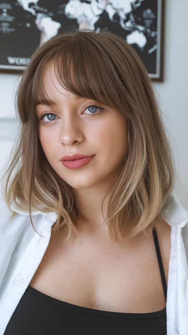 fall haircuts Soft Bob with Curtain Bangs