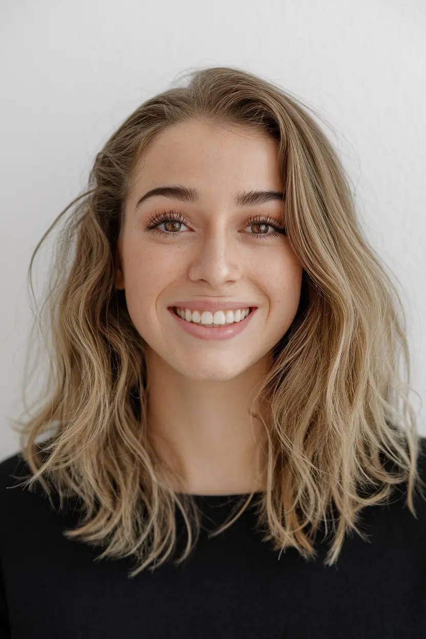 fall haircuts Soft Blonde Balayage with Natural Texture