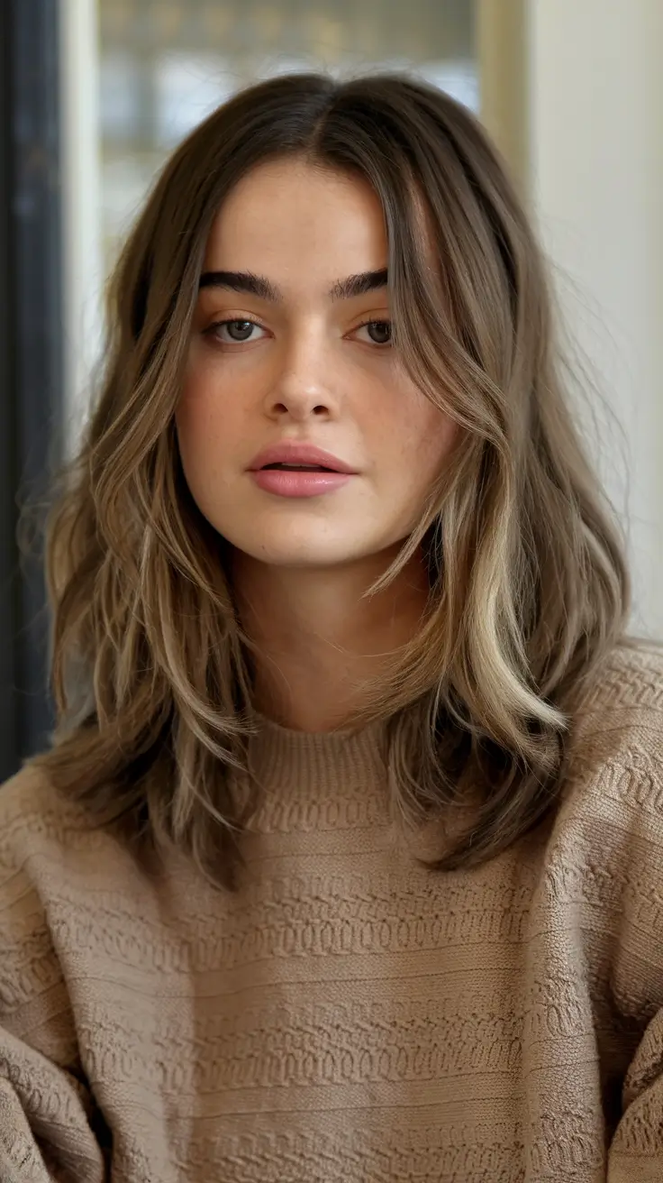 fall haircuts Face-Framing Layers with Chestnut Dimension