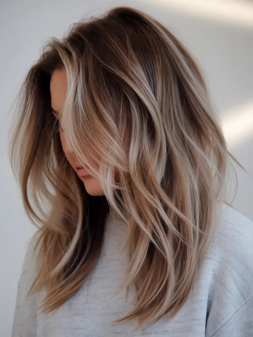fall haircuts Dimensional Blonde Layers with a Soft Face Frame