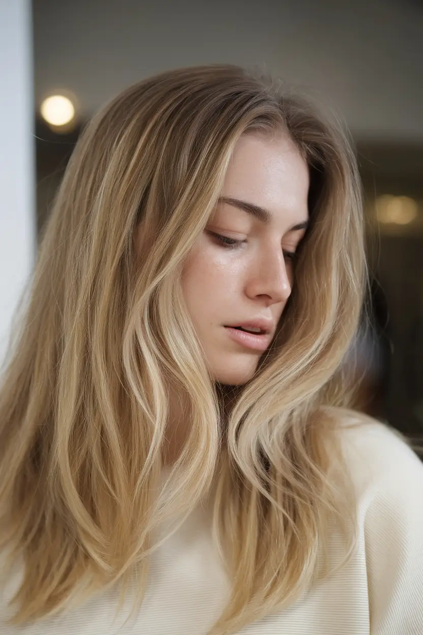 fall haircuts ideas 2025 Light Blonde Layers With Subtle Volume