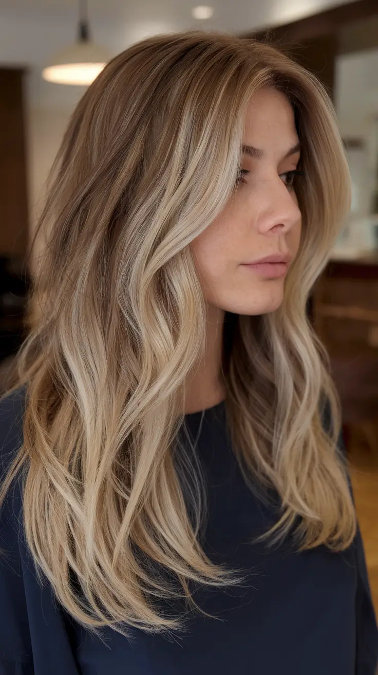 fall haircuts ideas 2025 Dimensional Blonde Waves With Face-Framing Layers