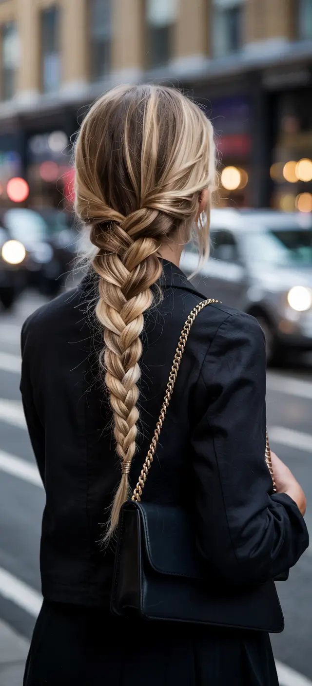 fall hairstyle for long hair Loose French Braid with Natural Volume