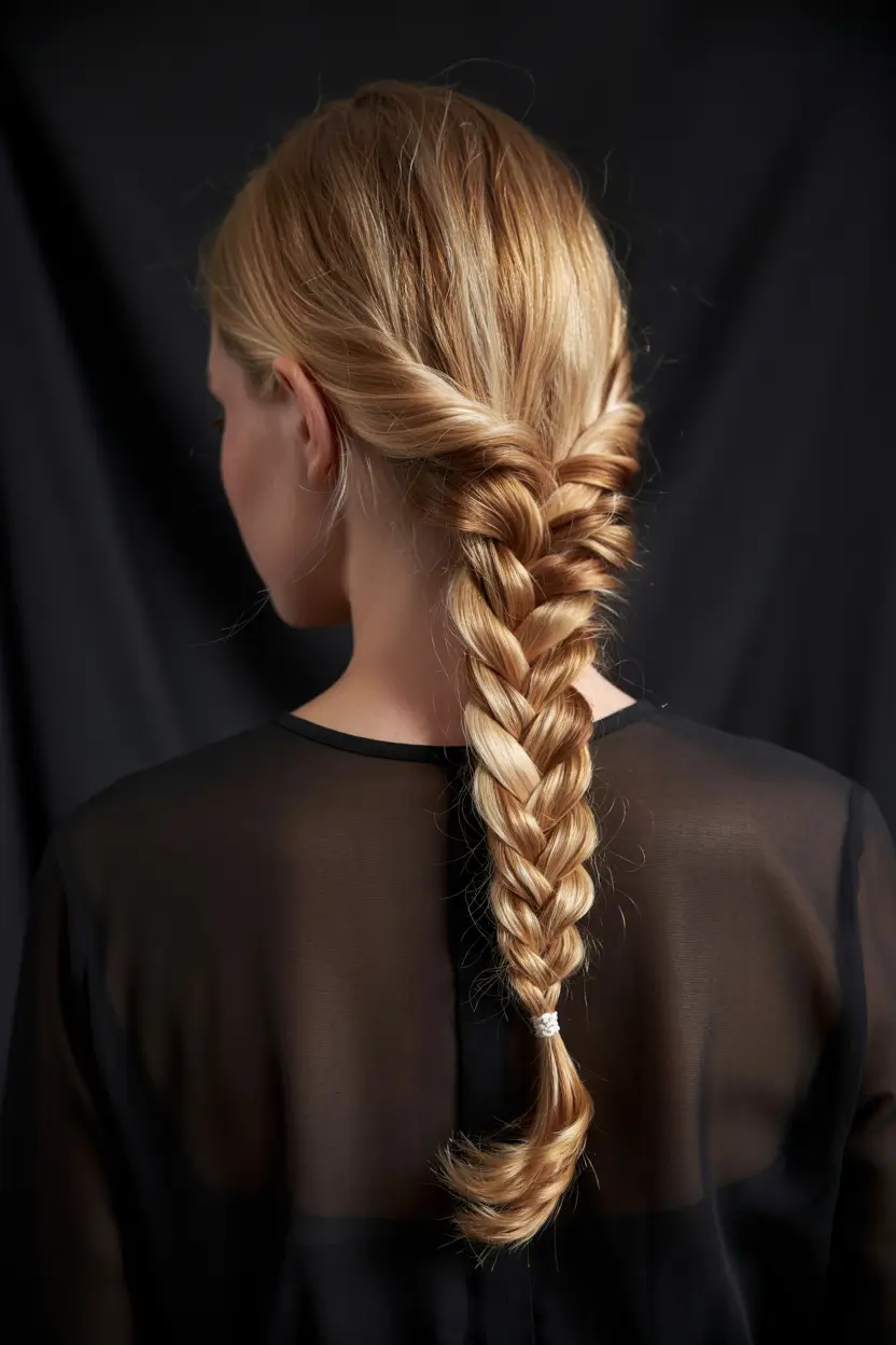 fall hairstyles Loose Fishtail Braid With Polished Start