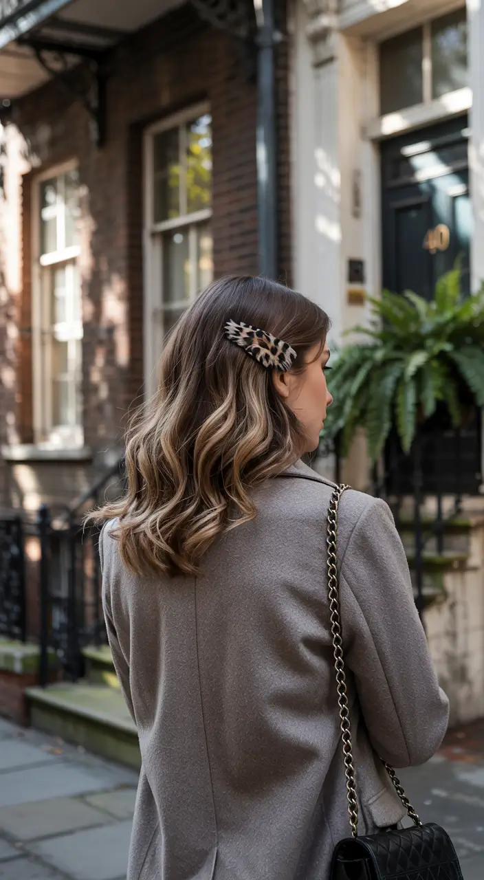 fall hairstyles Classic Waves with Animal Print Clip