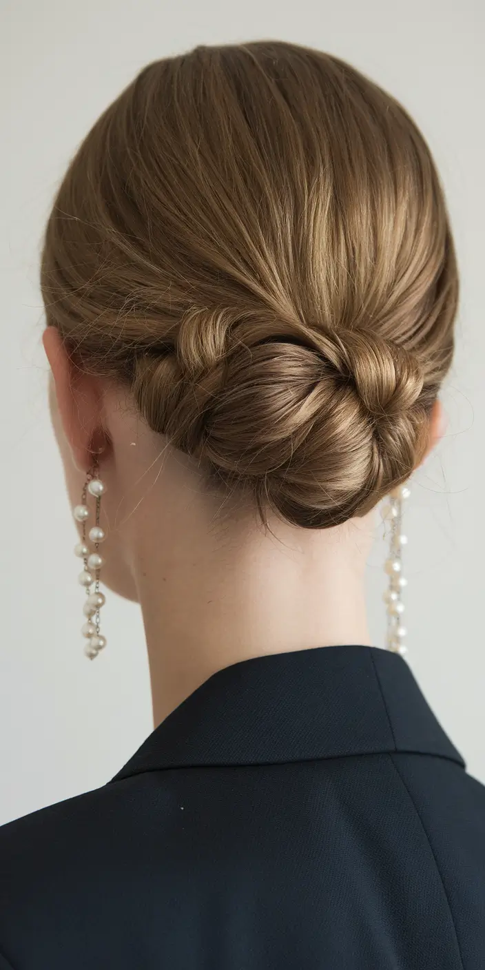 fall hairstyles Twisted Double Bun Elegance