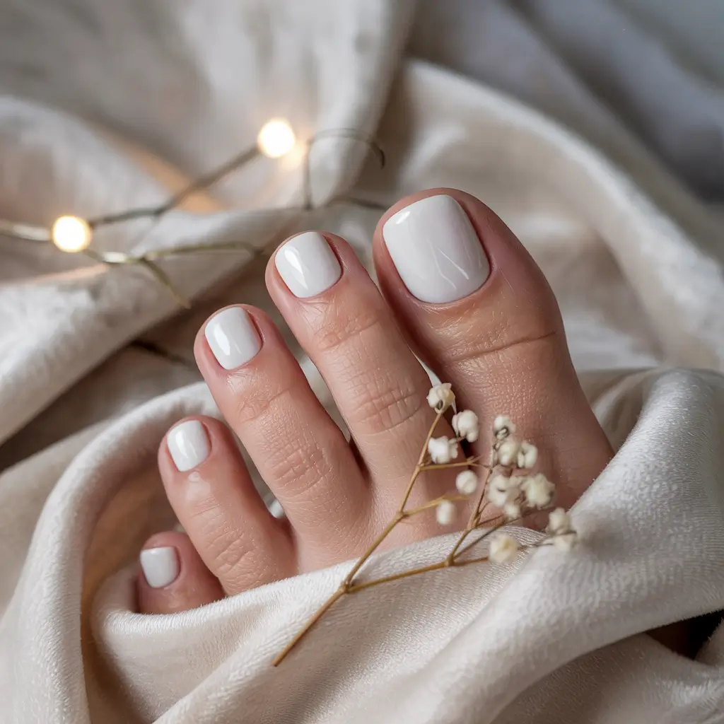 september toe nails color Olive-Toned Calm