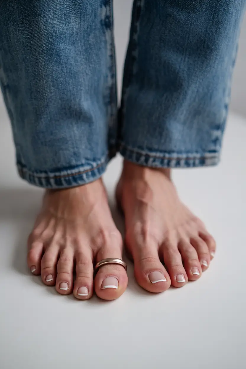 september toe nails color Rustic Terracotta with Botanical Accent