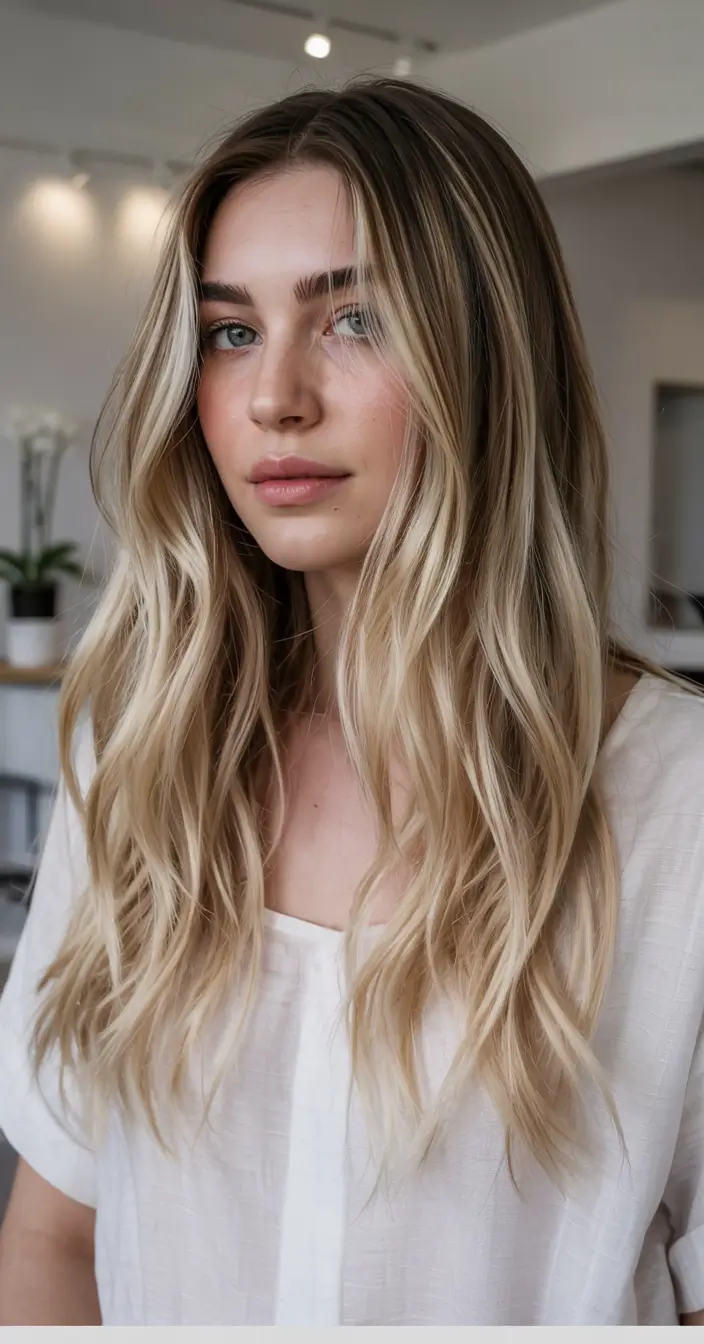 september hair color ideas Soft Vanilla Blonde Waves