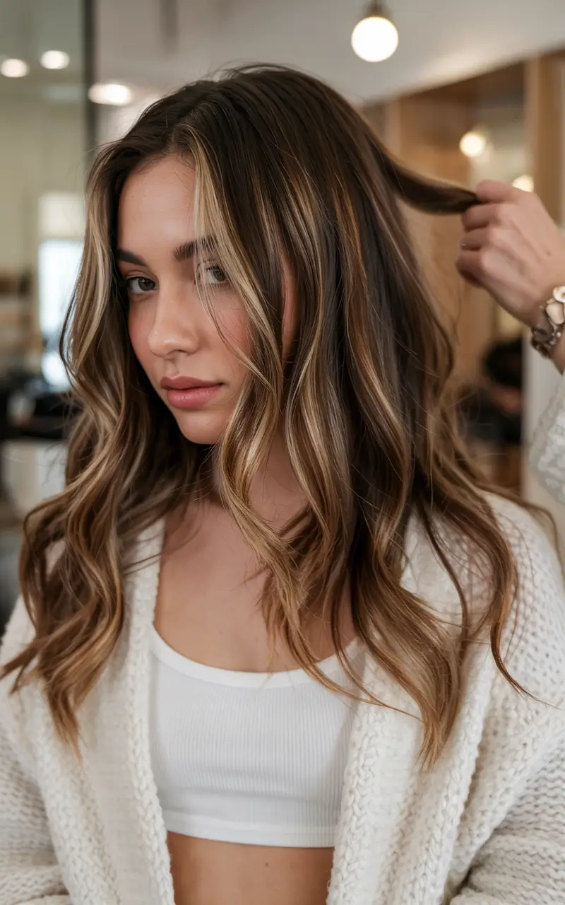 Hair Color Trends for September 2025 Face-Framing Caramel Highlights