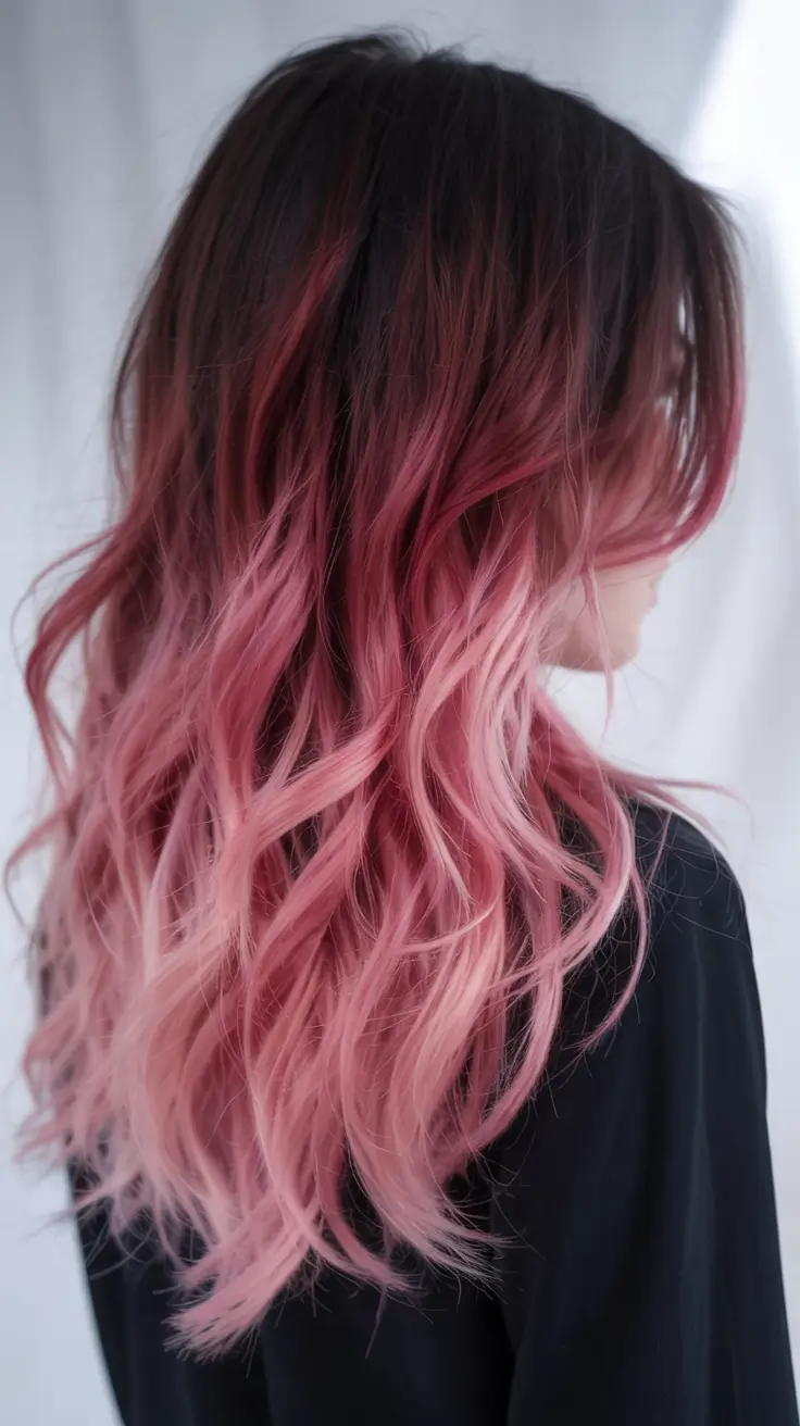 Hair Color Trends for September 2025 Rosé Ombre for the Bold Romantic