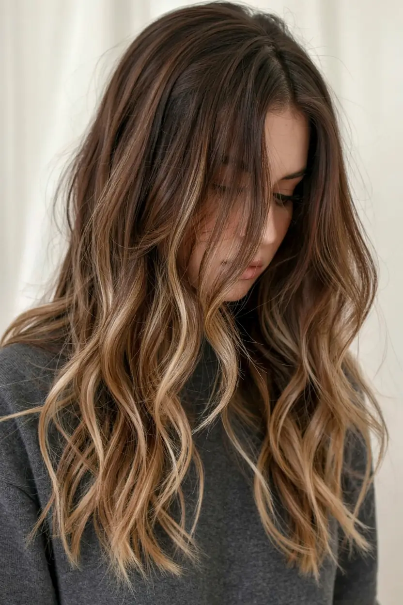 september hair color ideas Textured Bronde Waves