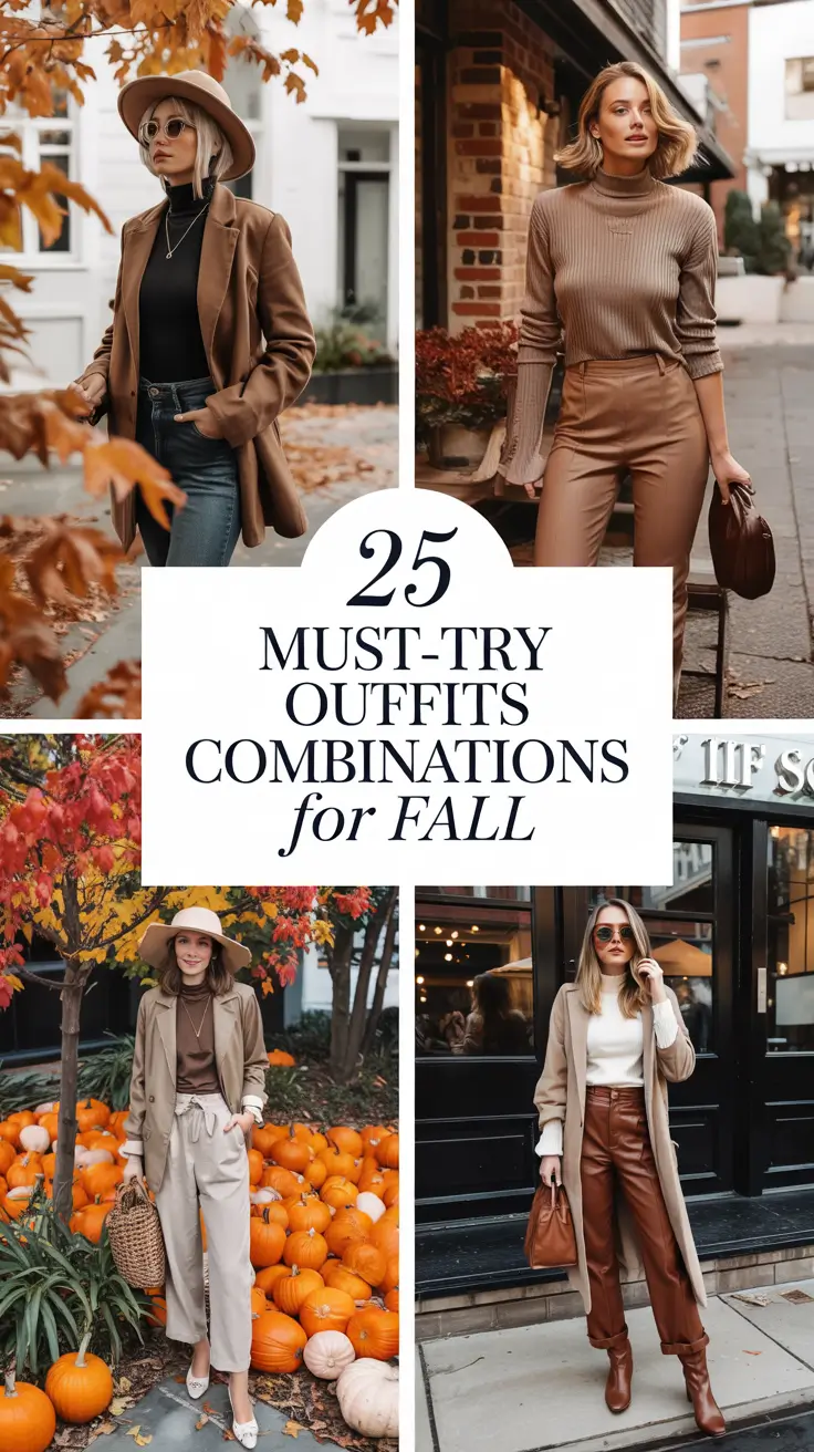 Must-Try Outfits Combinations for Fall 2025: 50 Trendy Looks to Dress to Impress This Season