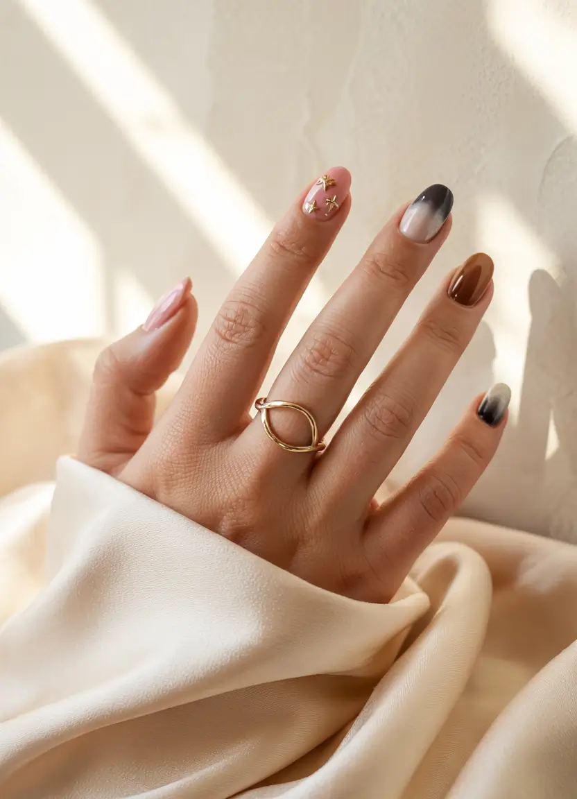 september nails color fall Earth & Sky Minimalism
