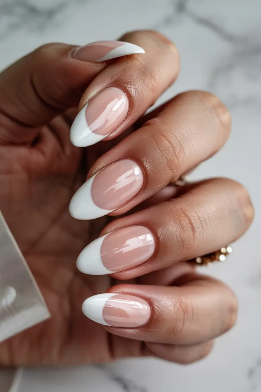 september-nails-color-fall-Modern-White-French