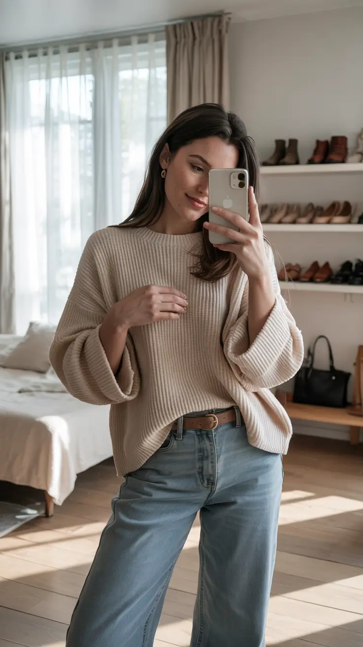 fall fashion trends for women Easy Denim With Big-Sleeve Energy