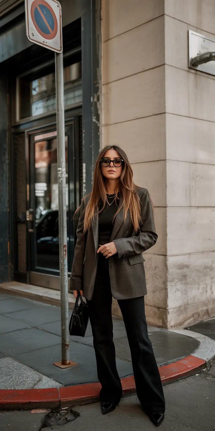 fall fashion trends The Dark Power Suit Reimagined