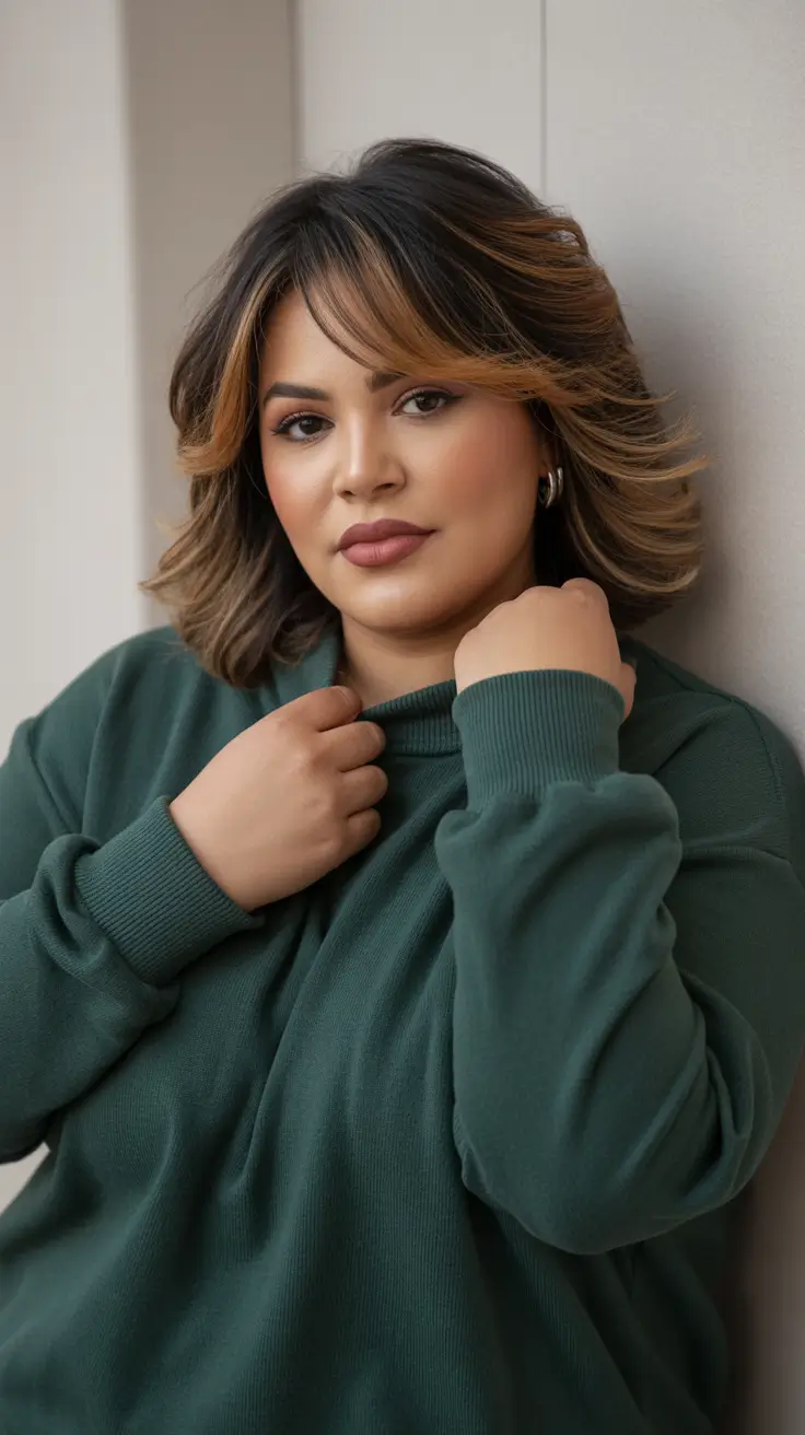 fall haircuts 2025 medium Flippy Layered Bob with Shadow Root and Bangs