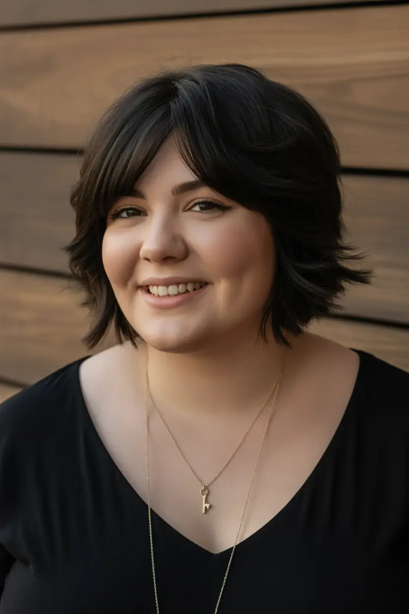 fall haircuts 2025 short wispy layered bob with soft flicks