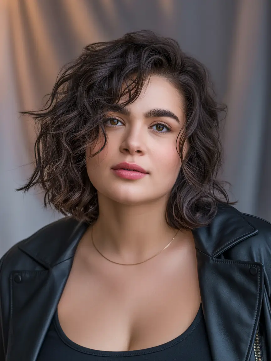 fall haircuts 2025 short Textured Pixie-Bob with Deep Waves and Side Volume