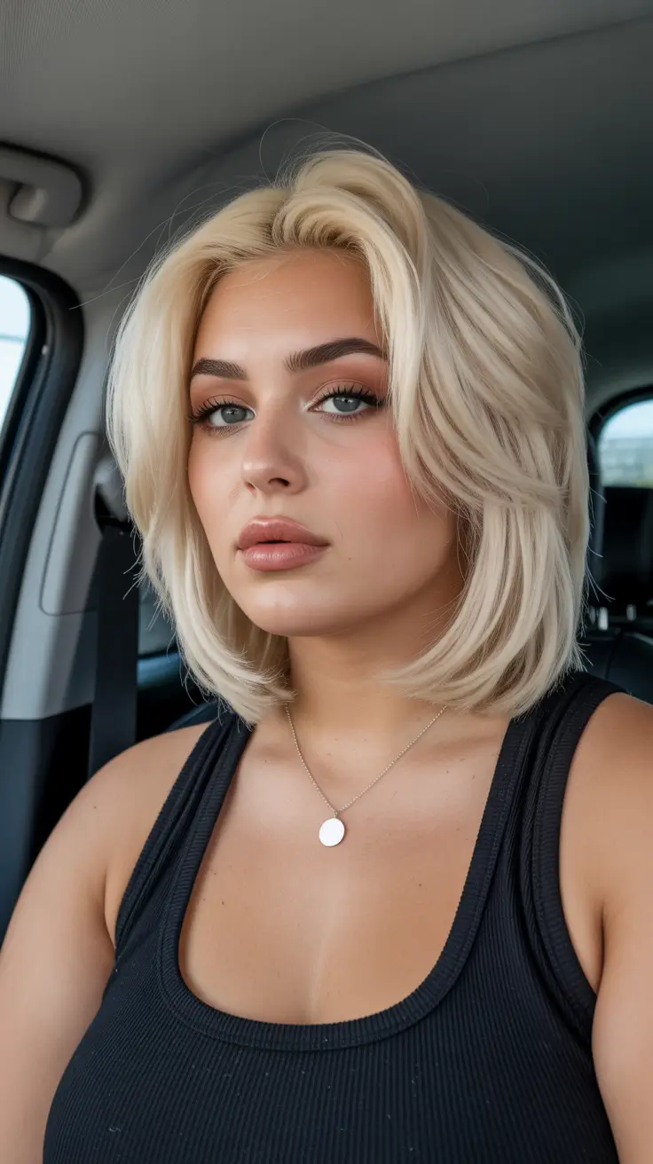 fall haircuts 2025 short blunt vanilla bob with volume