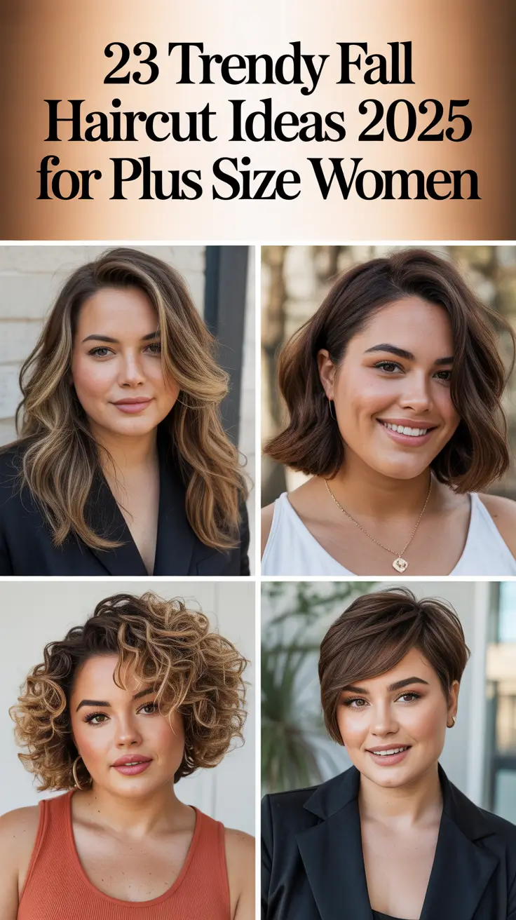 Trendy Fall Haircut Ideas 2025 for Plus Size Women: Inspo for Every Face Shape