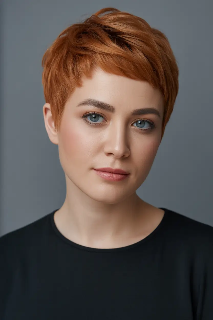 fall pixie haircut Effortless Edgy with Auburn Attitude