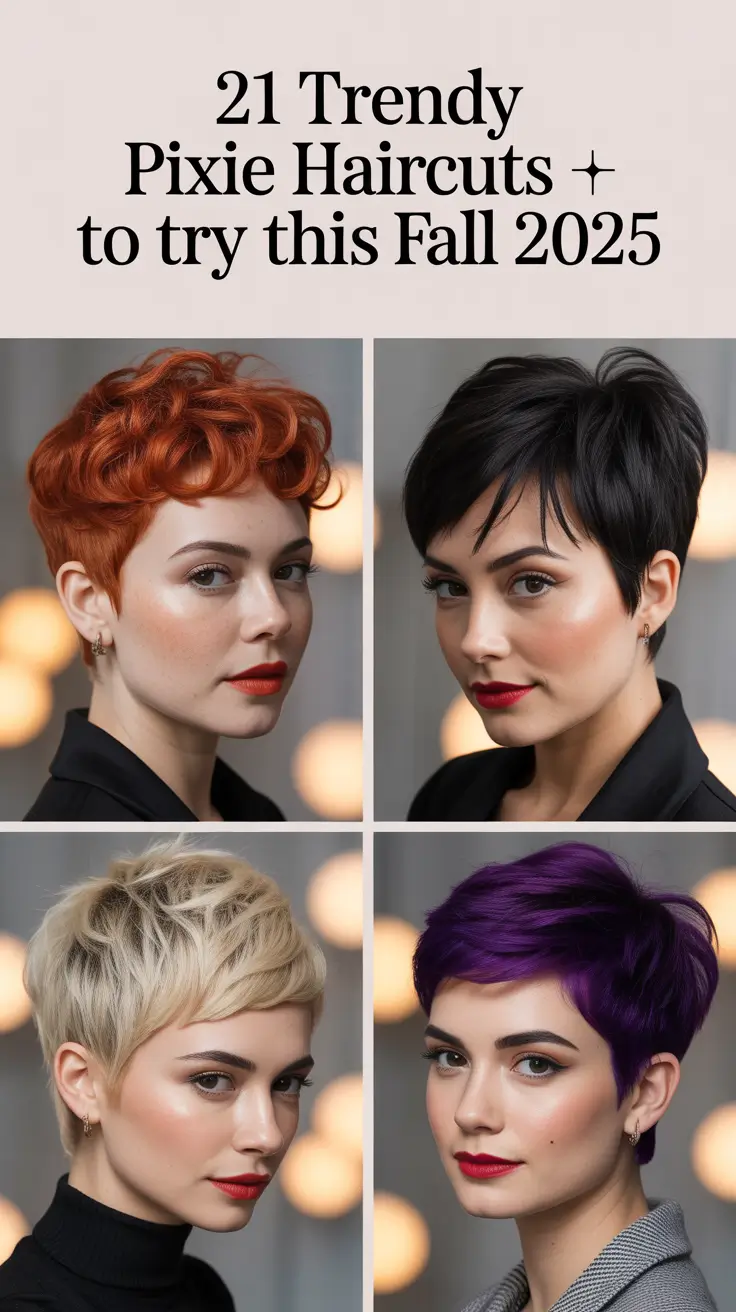 Trendy Pixie Haircuts to Try This Fall 2025: Fresh Cuts, Colors & Styling Inspiration