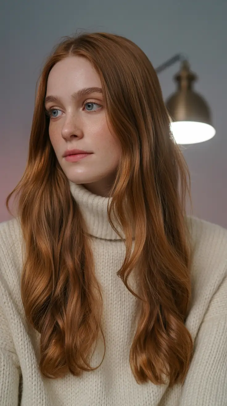 auburn hair colors Soft Cinnamon Auburn Waves