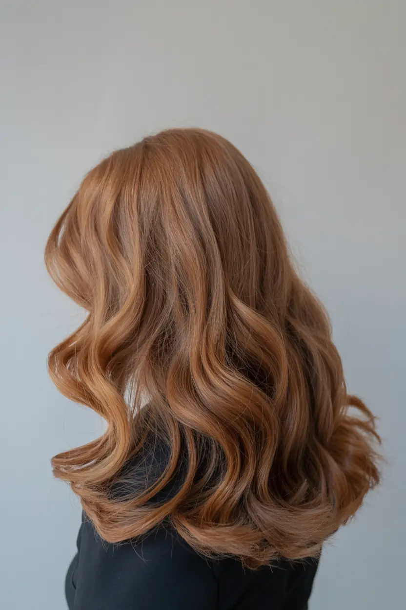 auburn hair colors Soft Caramel Auburn Glow