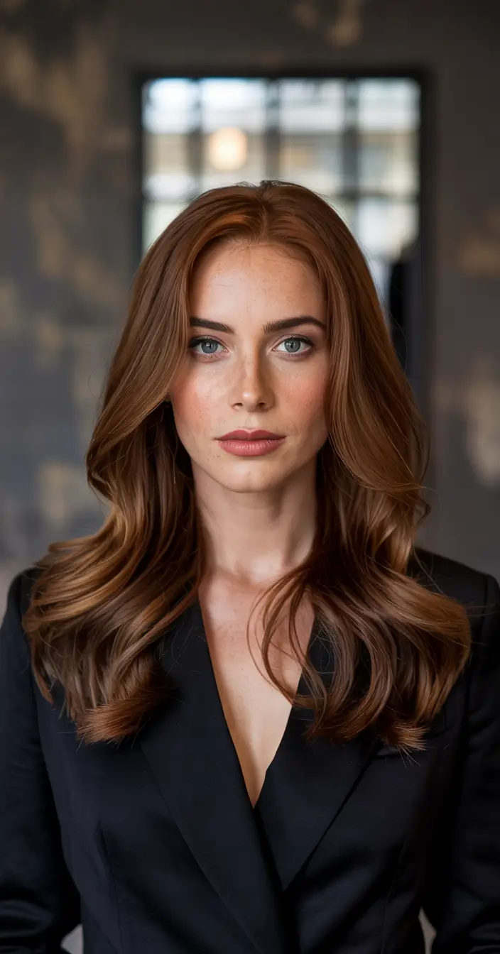 fall hair colors for warm skin tones Chestnut Copper Elegance