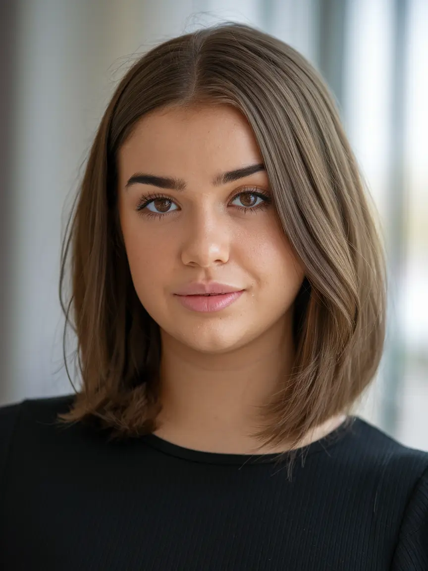 fall short haircuts round face Classic Blunt Bob