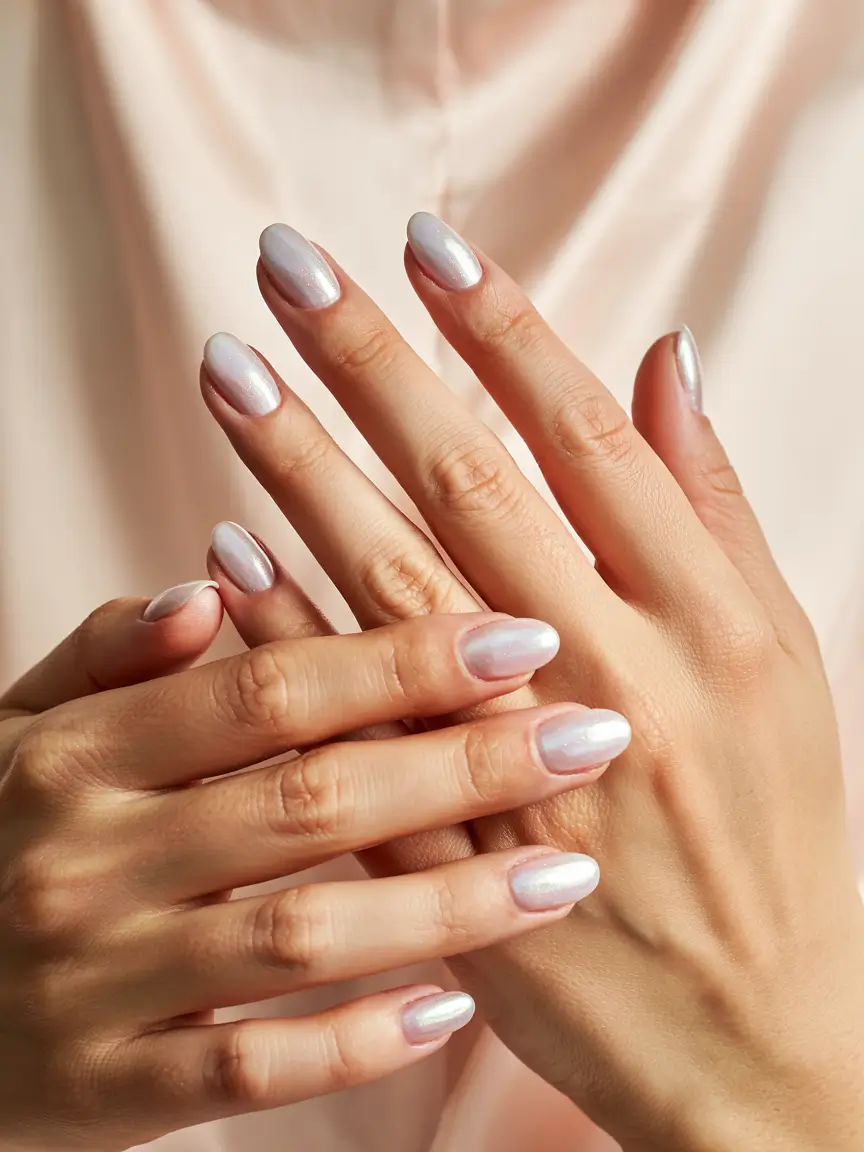 fall/winter nails colors Pearly Iridescent Glow