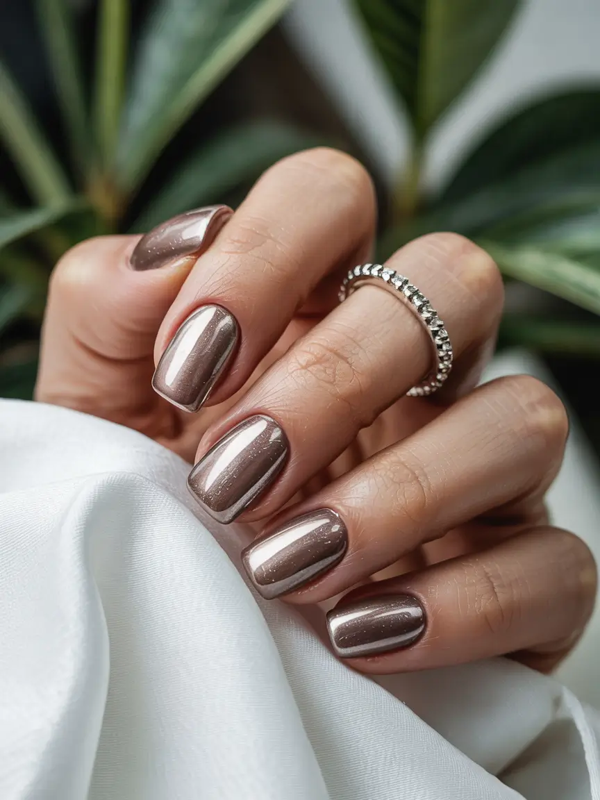 fall/winter nails colors Molten Bronze Metallic