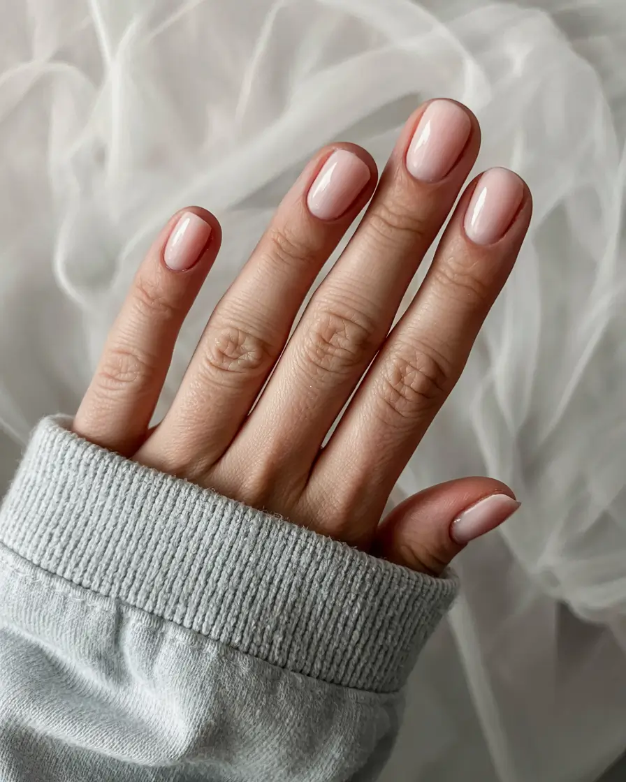 fall/winter nails colors Sheer Nude Elegance