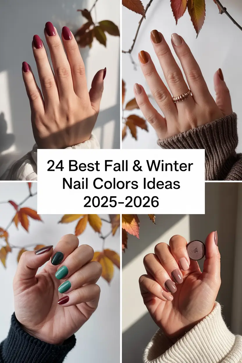 Best Fall & Winter Nail Colors Ideas 2025–2026: Short, Solid & Popular Manicure Trends