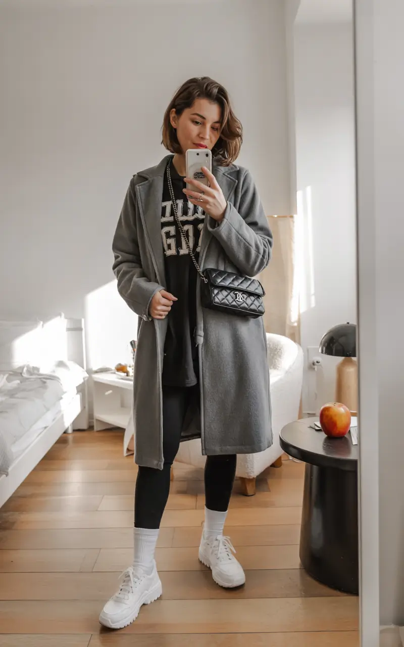 casual winter outfits for women Sporty Comfort with a Polished Twist