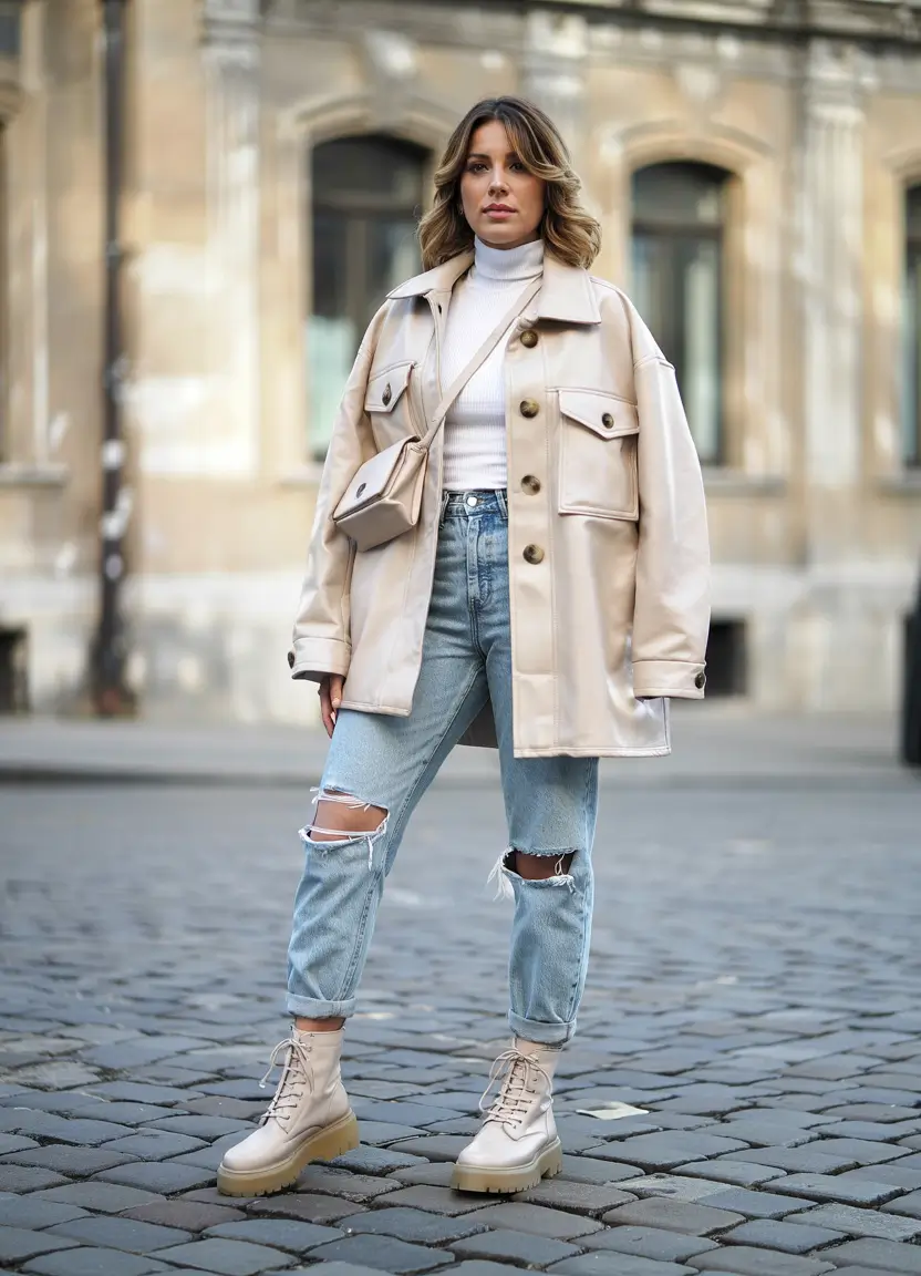 casual winter outfits for women Soft Tones and Urban Edge