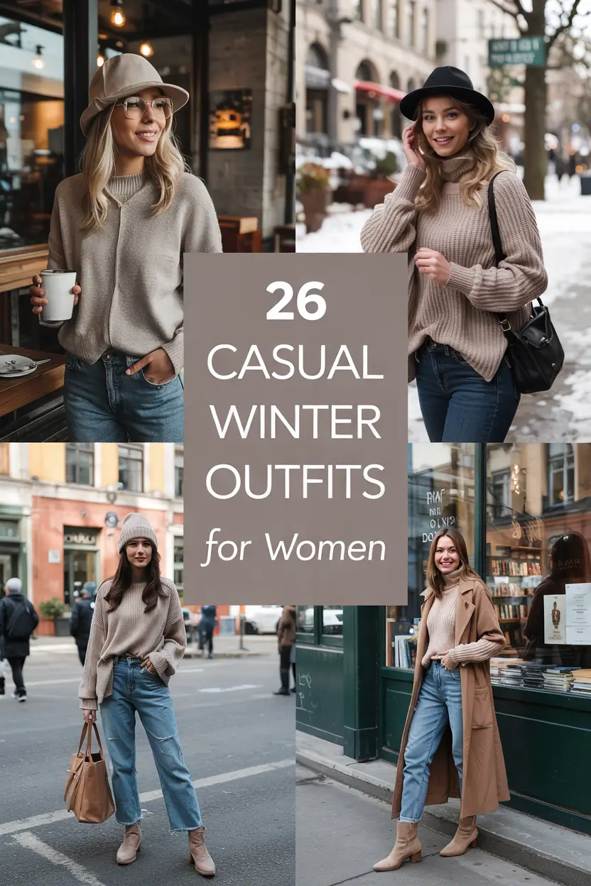 Casual Winter Outfits for Women 2025 – 2026: Cozy, Chic & Comfy Ideas for Cold Weather