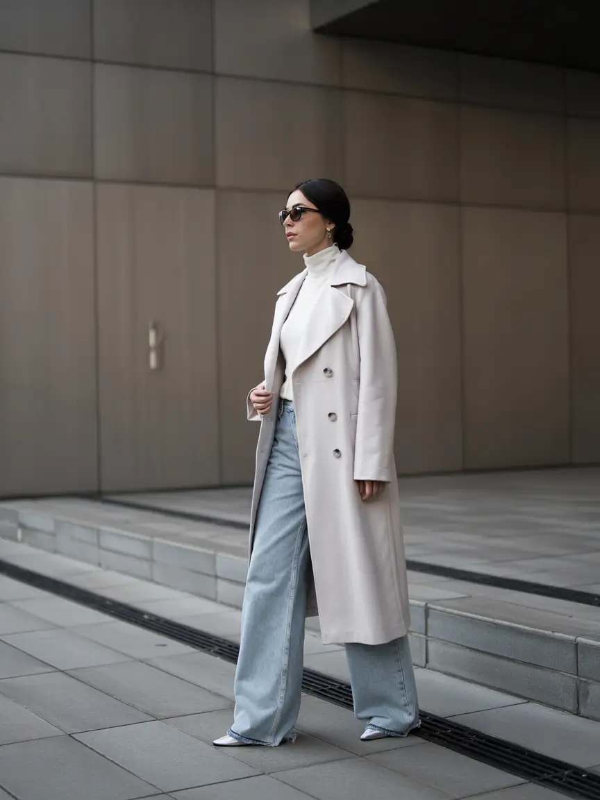 Classy Winter Outfits 2025 2026 New Ideas Light Coat with Effortless Elegance