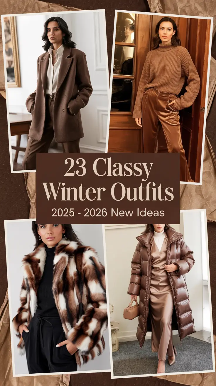 Classy Winter Outfits 2025 – 2026 New Ideas: Chic & Elegant Looks for Women